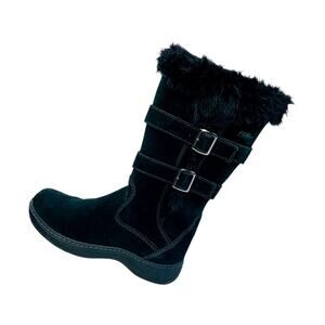 L.L. Bean Women's Black Faux Fur Winter Boots Size 7.5